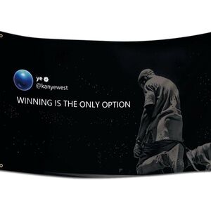 Kanye West 3x5 Flag tapestry winning is the only option hip hop rap decor Ye